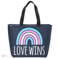 Love Wins Transgender Rainbow Pride Month Tote Bag thumb 0