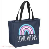 Love Wins Transgender Rainbow Pride Month Tote Bag thumb 2