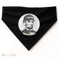 Lincoln Wearing Trump Hat Funny Abe Merica Abraham Gift USA-Made Doggie Bandana thumb 0