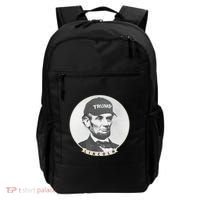 Lincoln Wearing Trump Hat Funny Abe Merica Abraham Gift Backpack thumb 0