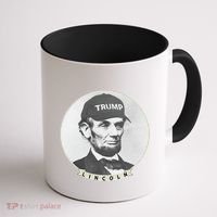 Lincoln Wearing Trump Hat Funny Abe Merica Abraham Gift Coffee Mug thumb 1