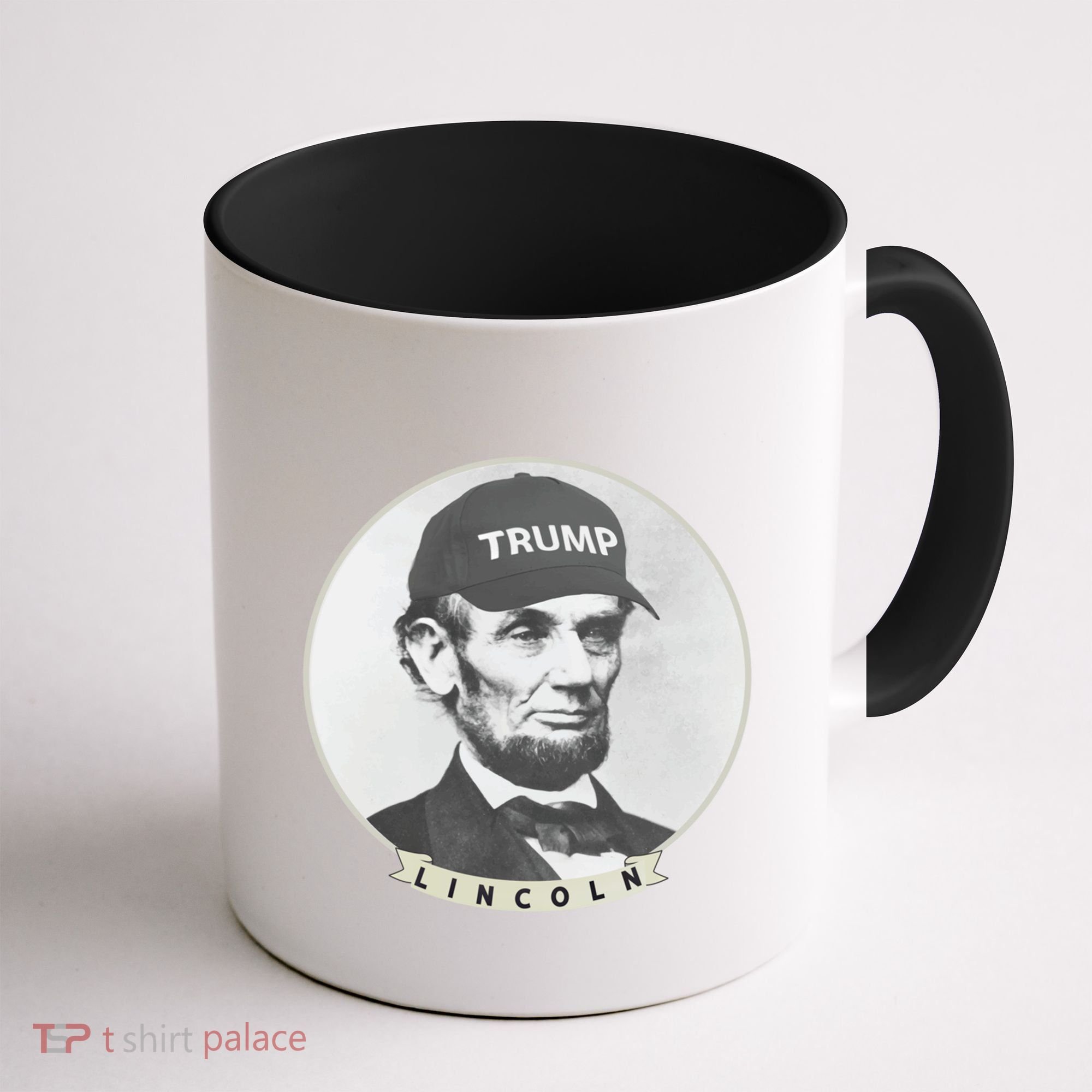 Lincoln Wearing Trump Hat Funny Abe Merica Abraham Gift Coffee Mug