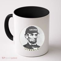 Lincoln Wearing Trump Hat Funny Abe Merica Abraham Gift Coffee Mug thumb 0