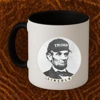 Lincoln Wearing Trump Hat Funny Abe Merica Abraham Gift Coffee Mug thumb 2