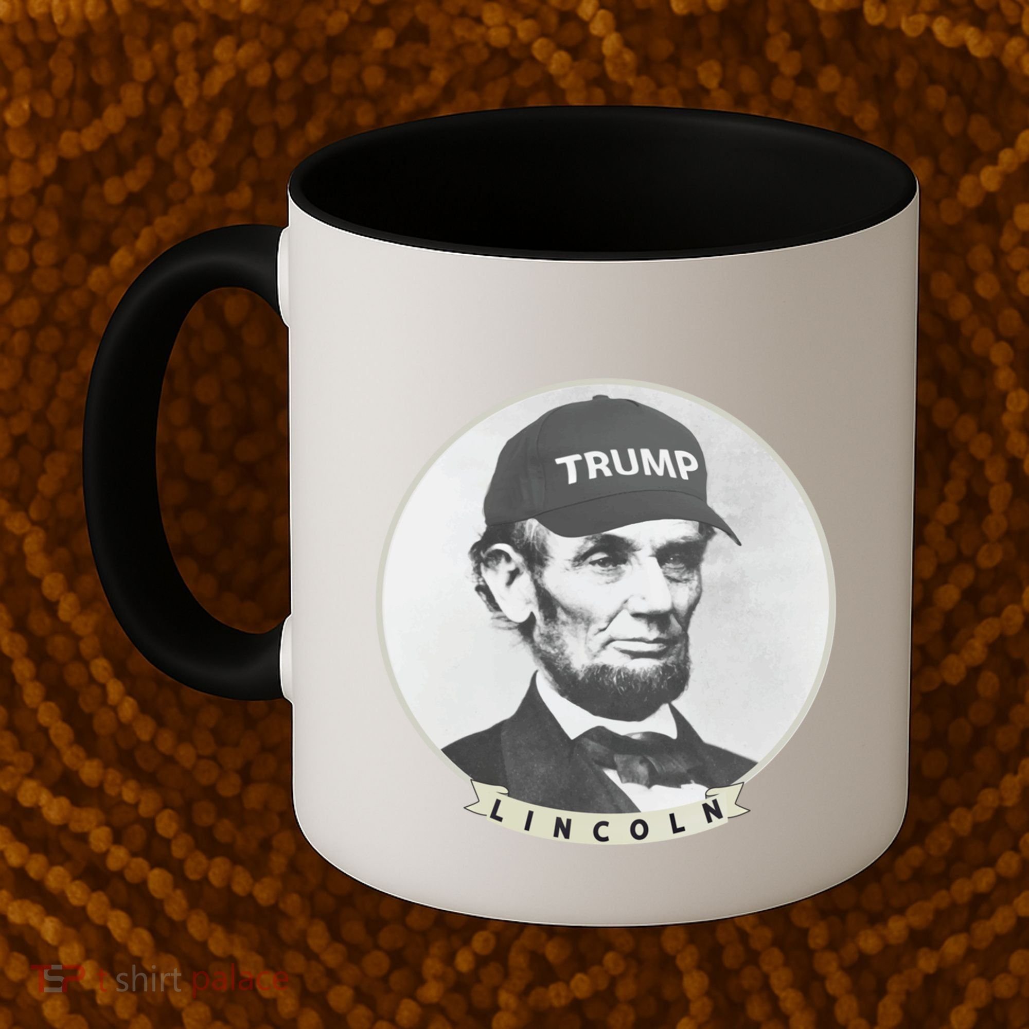 Lincoln Wearing Trump Hat Funny Abe Merica Abraham Gift Coffee Mug