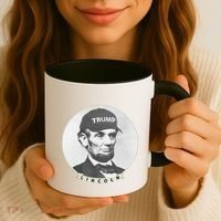 Lincoln Wearing Trump Hat Funny Abe Merica Abraham Gift Coffee Mug thumb 3