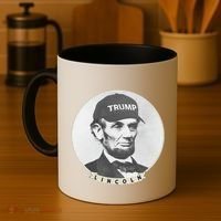 Lincoln Wearing Trump Hat Funny Abe Merica Abraham Gift Coffee Mug thumb 4