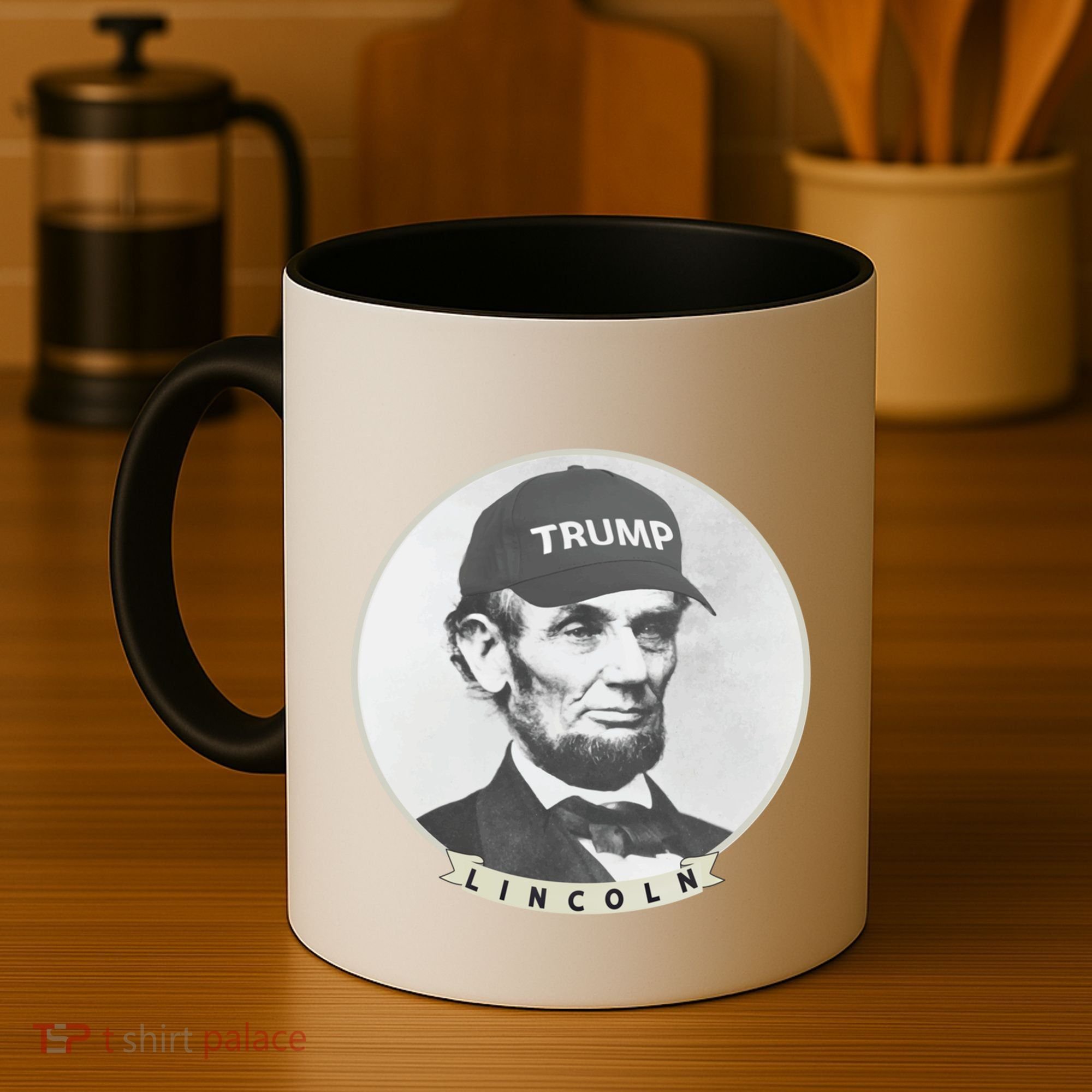 Lincoln Wearing Trump Hat Funny Abe Merica Abraham Gift Coffee Mug