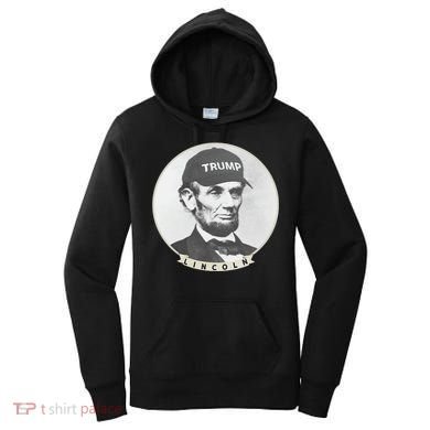 Lincoln Wearing Trump Hat Funny Abe Merica Abraham Gift Women's Hoodie