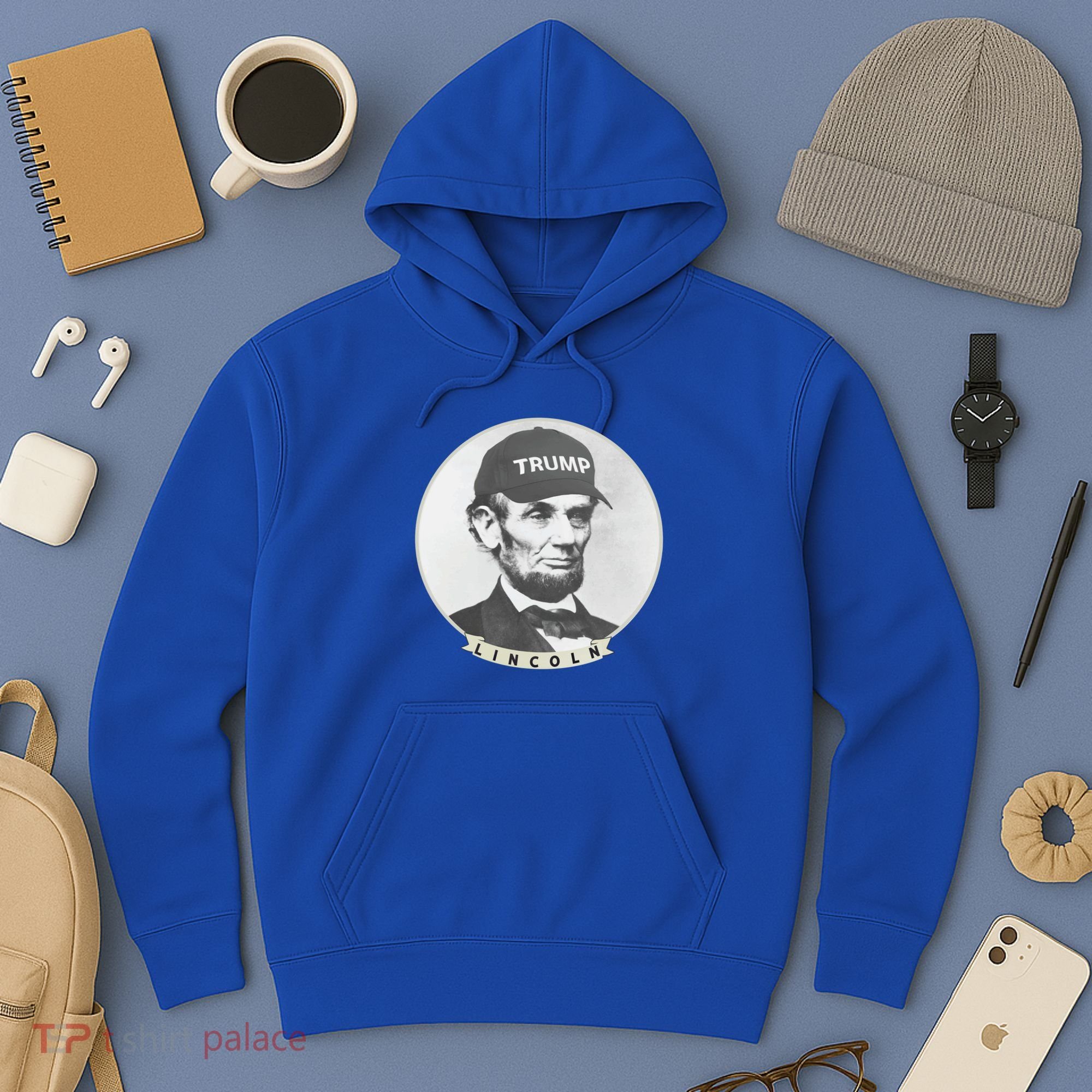 Lincoln Wearing Trump Hat Funny Abe Merica Abraham Gift Hoodie