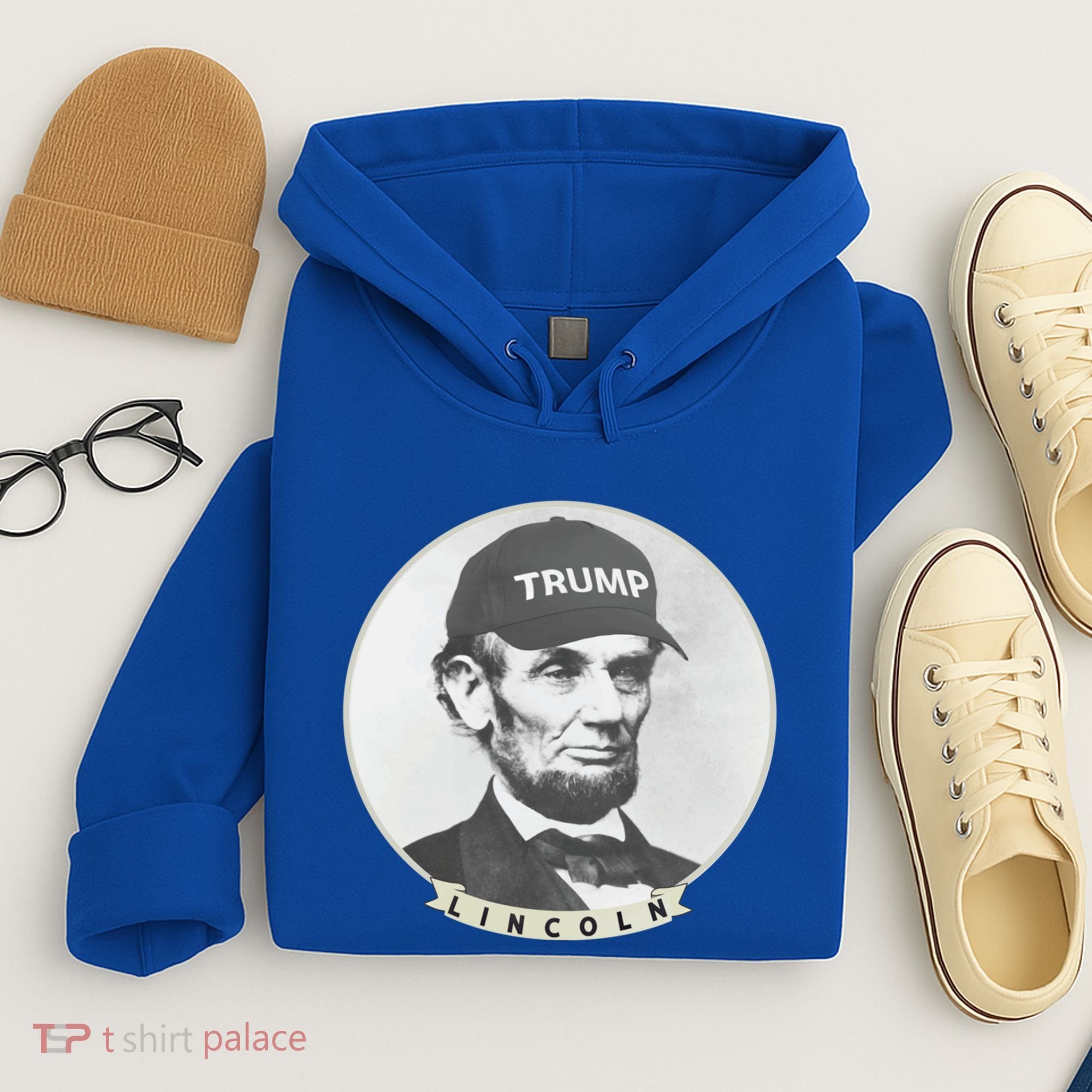 Lincoln Wearing Trump Hat Funny Abe Merica Abraham Gift Hoodie