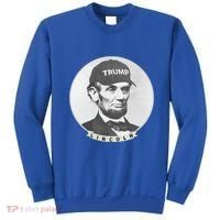 Lincoln Wearing Trump Hat Funny Abe Merica Abraham Gift Sweatshirt thumb 0