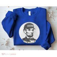 Lincoln Wearing Trump Hat Funny Abe Merica Abraham Gift Sweatshirt thumb 2