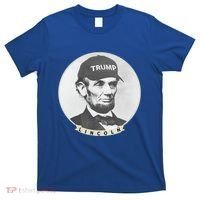 Lincoln Wearing Trump Hat Funny Abe Merica Abraham Gift T-Shirt thumb 0