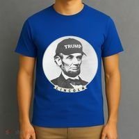 Lincoln Wearing Trump Hat Funny Abe Merica Abraham Gift T-Shirt thumb 3
