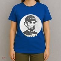 Lincoln Wearing Trump Hat Funny Abe Merica Abraham Gift T-Shirt thumb 4