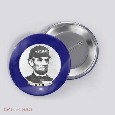 Lincoln Wearing Trump Hat Funny Abe Merica Abraham Gift Button