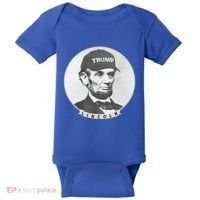 Lincoln Wearing Trump Hat Funny Abe Merica Abraham Gift Baby Bodysuit thumb 0
