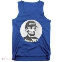 Lincoln Wearing Trump Hat Funny Abe Merica Abraham Gift Tank Top thumb 0