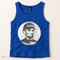Lincoln Wearing Trump Hat Funny Abe Merica Abraham Gift Tank Top thumb 2