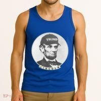 Lincoln Wearing Trump Hat Funny Abe Merica Abraham Gift Tank Top thumb 3