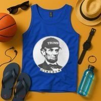 Lincoln Wearing Trump Hat Funny Abe Merica Abraham Gift Tank Top thumb 4