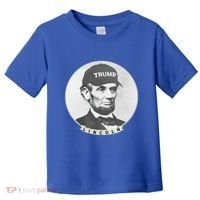 Lincoln Wearing Trump Hat Funny Abe Merica Abraham Gift Toddler T-Shirt thumb 0