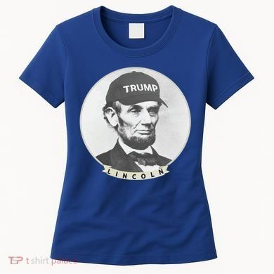 Lincoln Wearing Trump Hat Funny Abe Merica Abraham Gift Women's T-Shirt