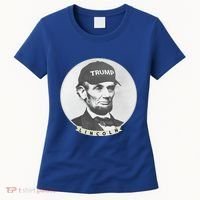 Lincoln Wearing Trump Hat Funny Abe Merica Abraham Gift Women's T-Shirt thumb 0