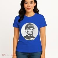 Lincoln Wearing Trump Hat Funny Abe Merica Abraham Gift Women's T-Shirt thumb 4