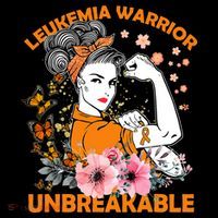 Leukemia Warrior Unbreakable Gift Awareness Gift Backpack thumb 2