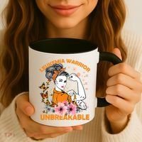 Leukemia Warrior Unbreakable Gift Awareness Gift Coffee Mug thumb 3