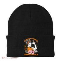 Leukemia Warrior Unbreakable Gift Awareness Gift Beanie thumb 0