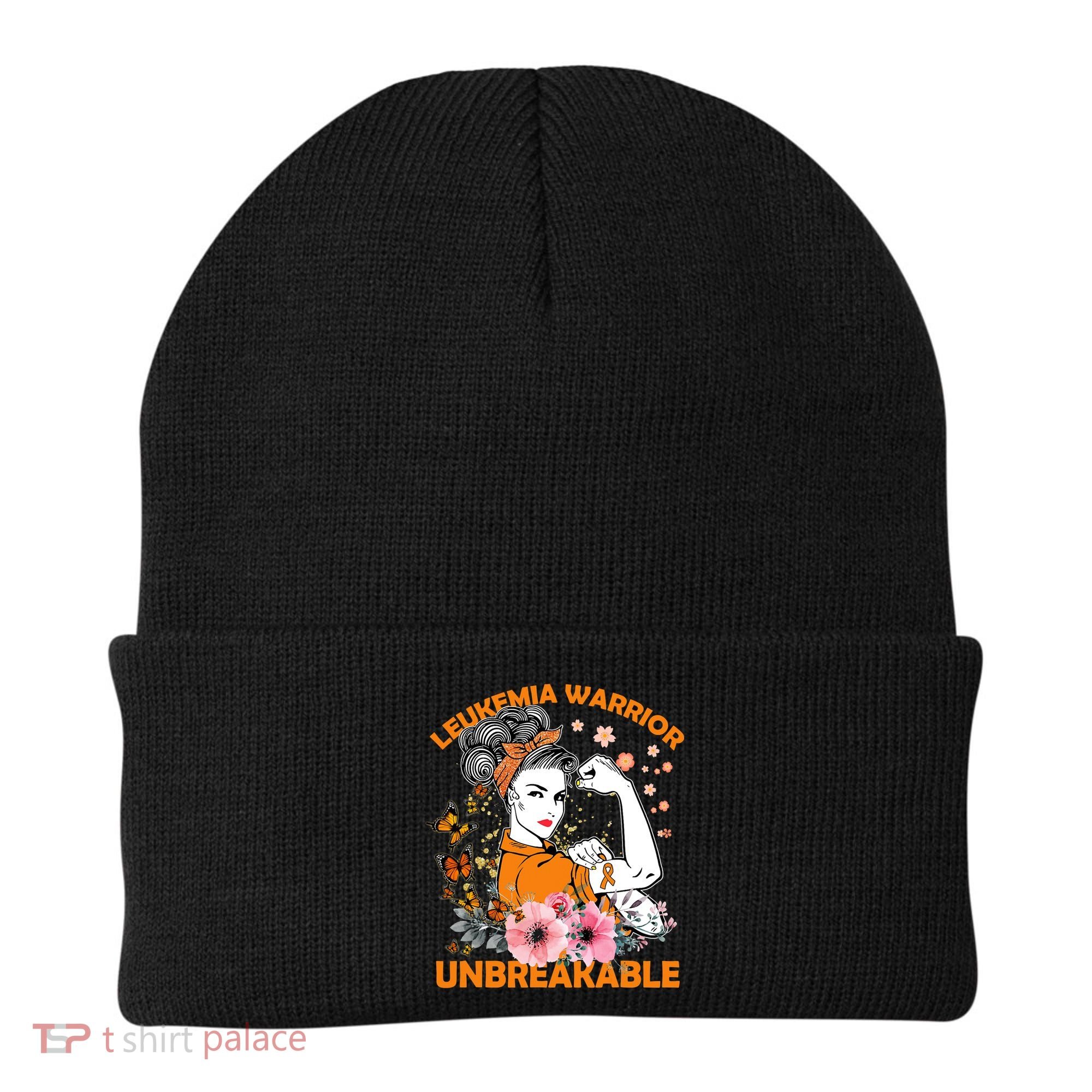 Leukemia Warrior Unbreakable Gift Awareness Gift Beanie