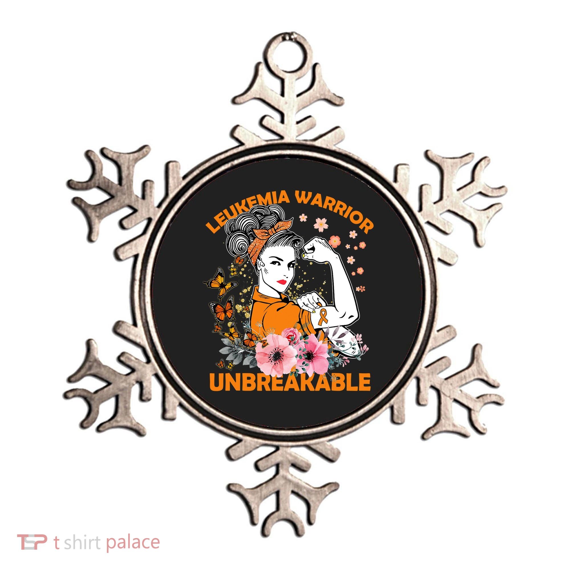 Leukemia Warrior Unbreakable Gift Awareness Gift Ornament