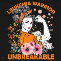 Leukemia Warrior Unbreakable Gift Awareness Gift Ornament thumb 1