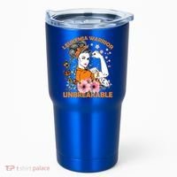 Leukemia Warrior Unbreakable Gift Awareness Gift Tumbler thumb 0