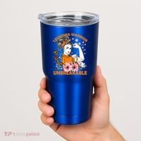 Leukemia Warrior Unbreakable Gift Awareness Gift Tumbler thumb 2