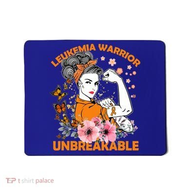 Leukemia Warrior Unbreakable Gift Awareness Gift Mousepad