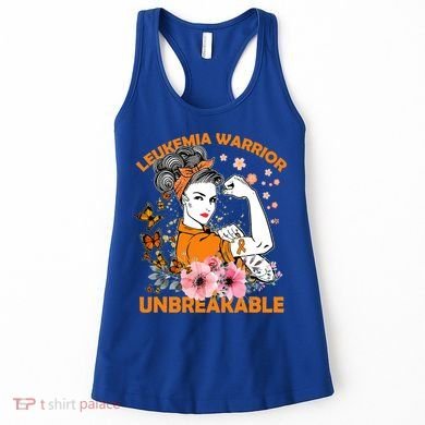 Leukemia Warrior Unbreakable Gift Awareness Gift Women's Tank Top