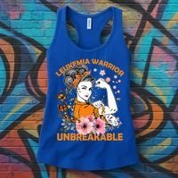 Leukemia Warrior Unbreakable Gift Awareness Gift Women's Tank Top thumb 3