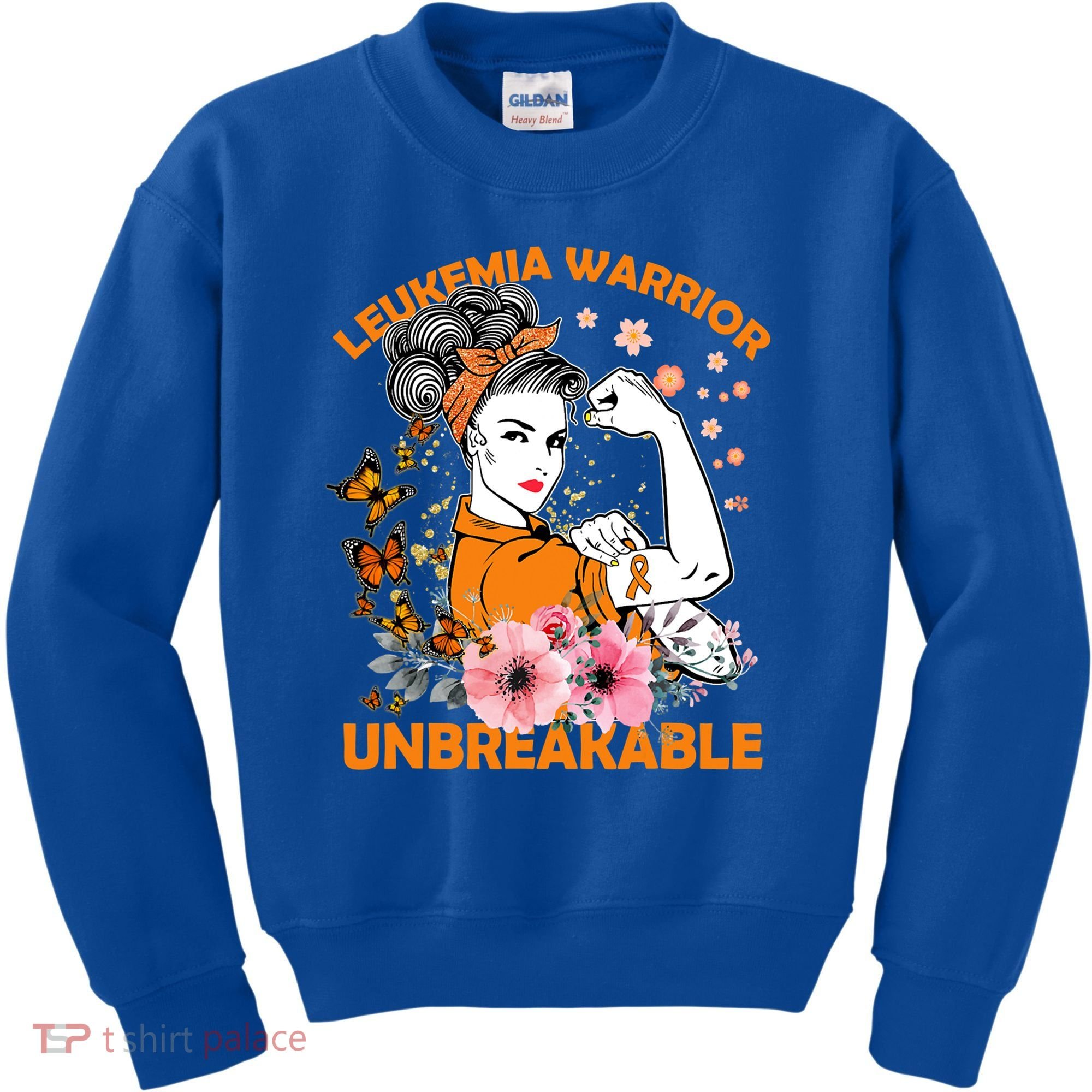 Leukemia Warrior Unbreakable Gift Awareness Gift Kids Sweatshirt