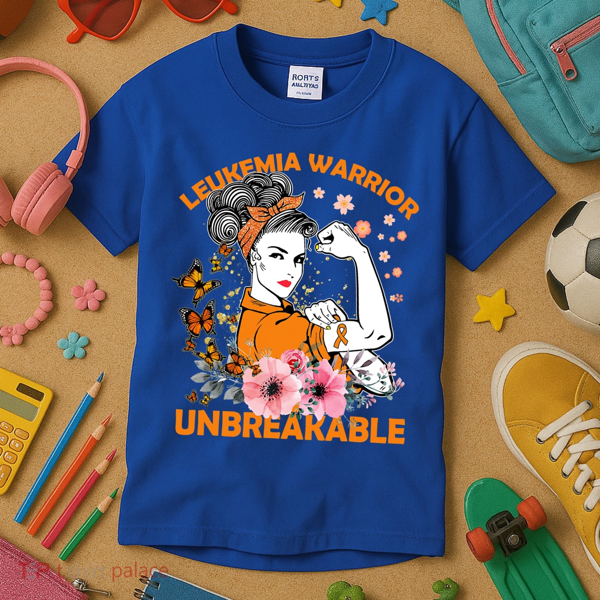 Leukemia Warrior Unbreakable Gift Awareness Gift Kids T-Shirt