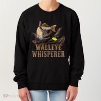Large Walleye With Fishing Lure Drawing Walleye Whisperer Women's Sweatshirt thumb 0