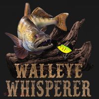 Large Walleye With Fishing Lure Drawing Walleye Whisperer Women's Hoodie thumb 2