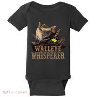 Large Walleye With Fishing Lure Drawing Walleye Whisperer Baby Bodysuit thumb 0