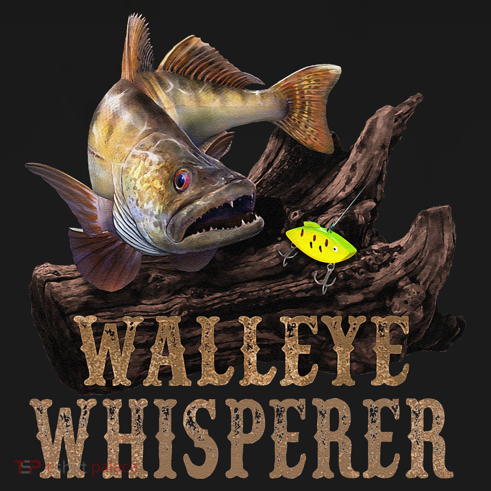 Large Walleye With Fishing Lure Drawing Walleye Whisperer Baby Bodysuit