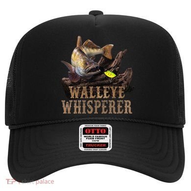 Large Walleye With Fishing Lure Drawing Walleye Whisperer Hat