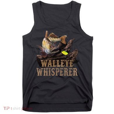 Large Walleye With Fishing Lure Drawing Walleye Whisperer Tank Top