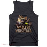 Large Walleye With Fishing Lure Drawing Walleye Whisperer Tank Top thumb 0